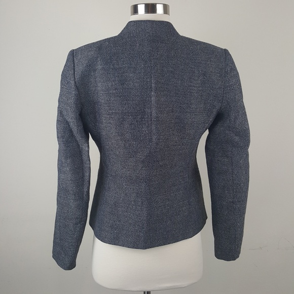 Theory Grey Pin dot Blazer sz 4 - Picture 3 of 8